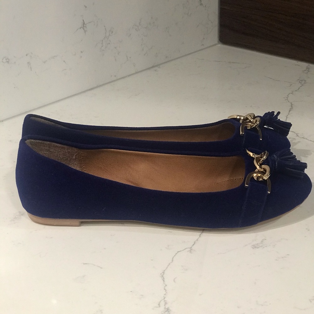 Aldo Velvet Navy Flats
